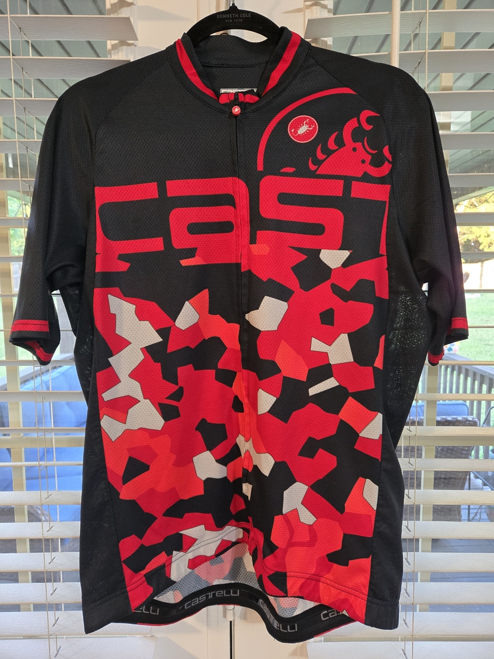 Castelli Red and Black Zip Up Cycling Jersey Sz 3XL